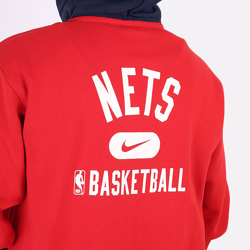 мужская красная толстовка Nike Brooklyn Nets Courtside NBA Full-Zip Fleece Hoodie DB2180-657 - цена, описание, фото 6